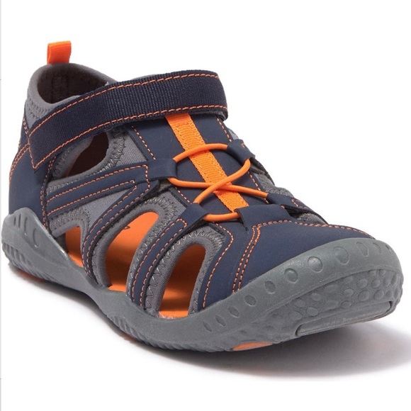 Harper Canyon Kyle Navy Gray & Orange Water Sport Shoes/ Sandals, Size 1 - Picture 11 of 11